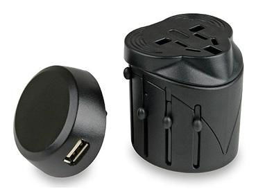 Universal travel adaptor with USB port