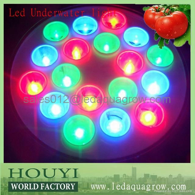  3W high bright 80lm/w led underwater light remote controlled with RGB shift