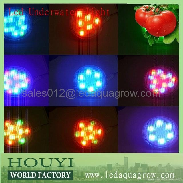  3W high bright 80lm/w led underwater light remote controlled with RGB shift 2