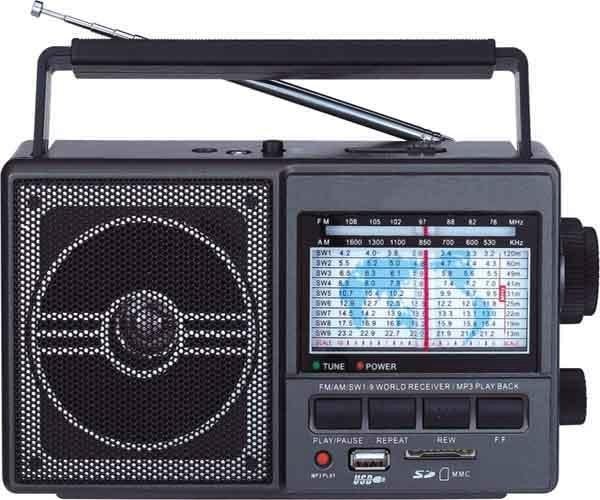 AM/FM/SW1-9 World receiver/mp3 speaker