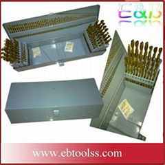 115Pcs Twist Drill Set Titanium Coated