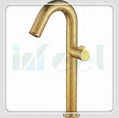 Gold luxury high wash basin faucet