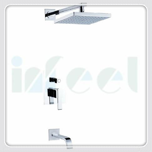 Concealed in-wall shower set faucet