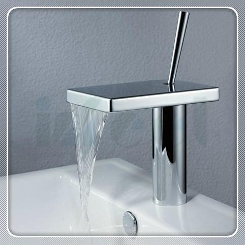 brass waterfall basin faucet