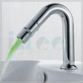 LED brass basin mixer