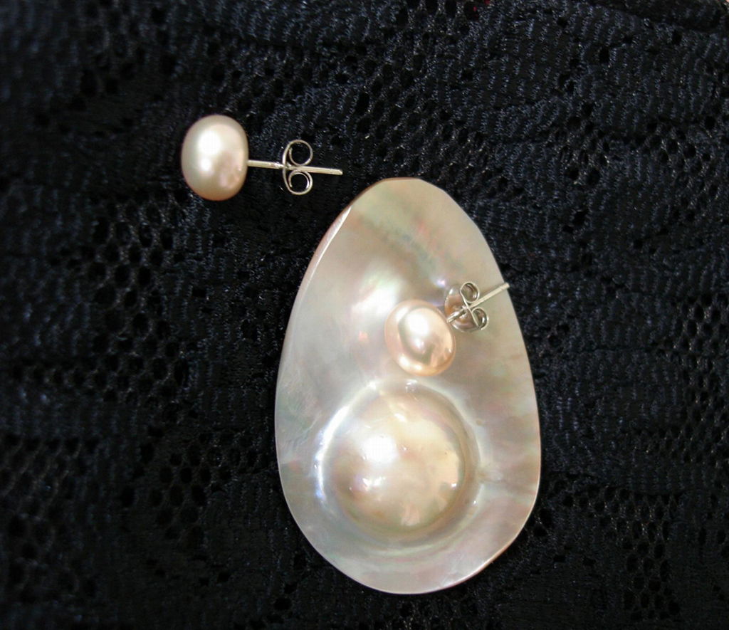 natural fresh water pearl earring 2