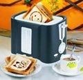 Hot selling lovely and cute 2 slice logo toaster 1