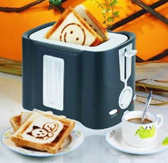 Hot selling lovely and cute 2 slice logo toaster