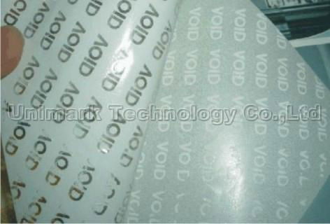 Total Transfer Security VOID Label Materials 2