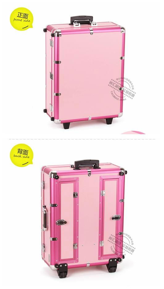 Studio Makeup Case w/ Lights, Mirror, & Legs - Pink 3