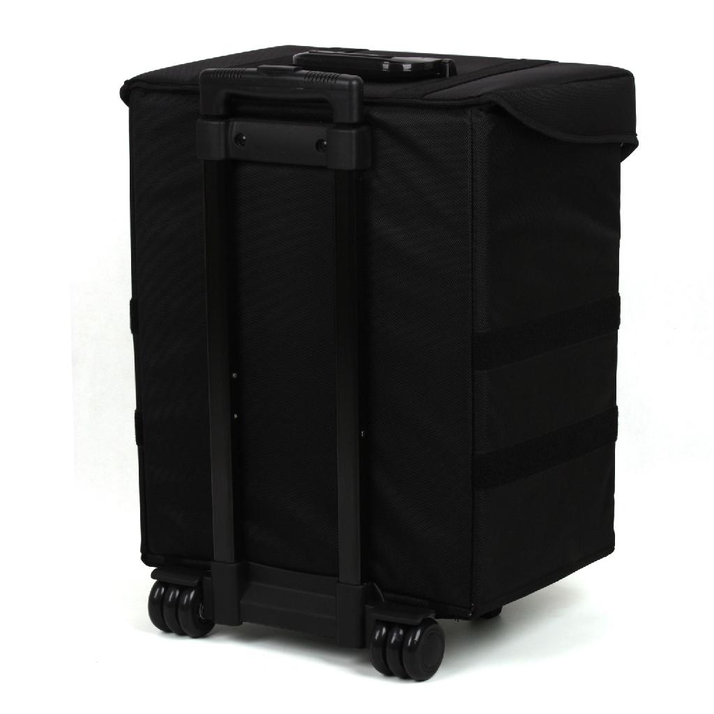 2 in 1 Black Soft High Quality Artist Trolley Makeup Train Case 0043
