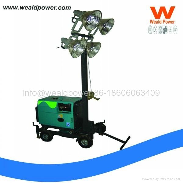5kva silent diesel air-cooled tower light generator set 3