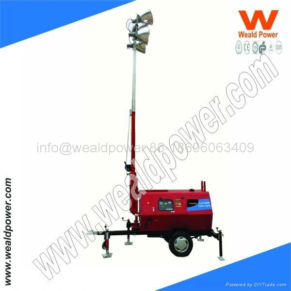 Mobile Tower Light Generator Sets Powered by Kubota or Lister Peter