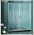 flat/curved clear shower room glass 1