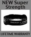 Energy Armor Superband Black Negative Ion Wristband with Silver Letters  3