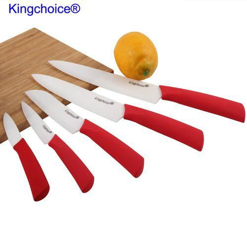 Red color handle zirconia ceramic chef knife