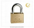 short shackle square type brass padlock