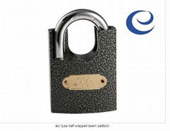 arc type half wrapped beam padlock