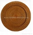 ChargeIt! Rattan Charger Plate in