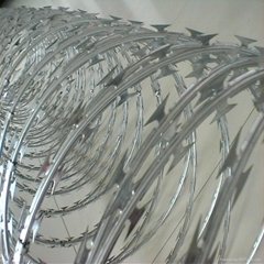 stainless steel razor barbed wire/concertina wire