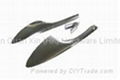 Stamped aluminum material with polishing finish bread clip