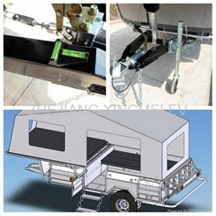 Off road camp trailer with gradienter fitting and standard 10inch jockey wheel 