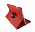 360 degree rotatable PU leather case for new iPad 2