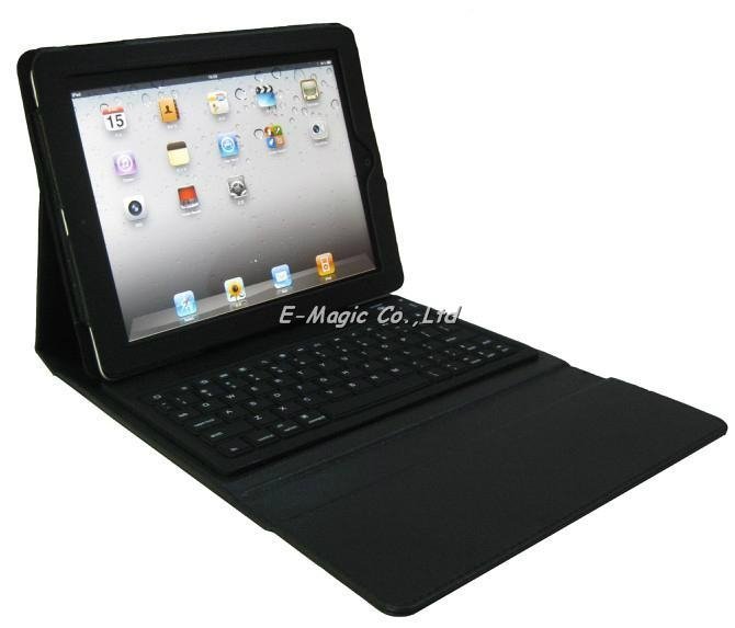  Wireless Bluetooth Keyboard Leather Case For new iPad