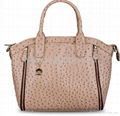 ostrich leather women shoulder handbag popular