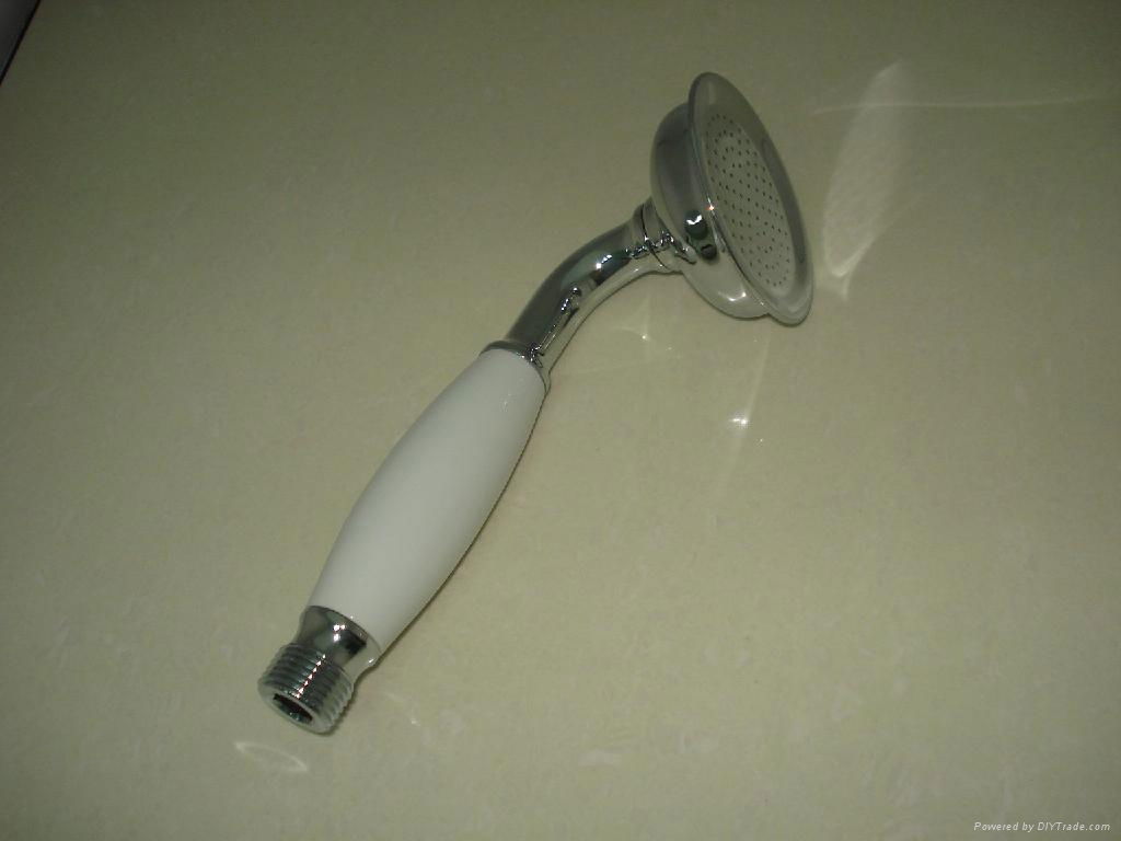 Phone-shape brass hand shower with ceramic handle 3