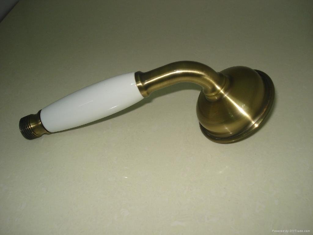 Phone-shape brass hand shower with ceramic handle 4