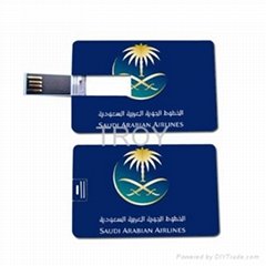 Credit Card USB Drive with Both Sides 3-D/True Color Imprint