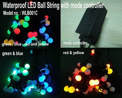 Waterproof LED Ball String with mode controller                