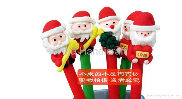 Christmas gift Polymer clay ballpoint pen