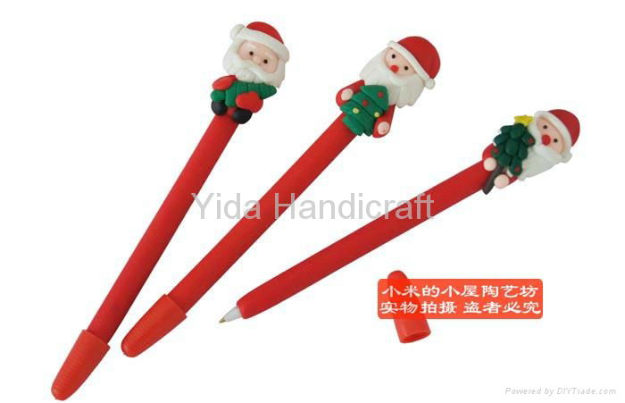 Christmas gift Polymer clay ballpoint pen 2