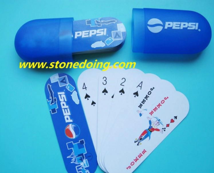 Mini Playing Cards in Plastic Tube Box