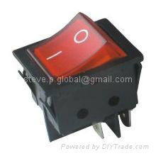 Illuminated DPDT High-Current Rocker Switch