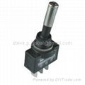 Red Illuminated Automotive Toggle Switch 3