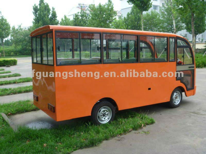 Right hand drive 14 seats enclosed solar electric bus sightseeing vehicle 3