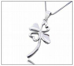 Silver Four Clover Pendant Charm (Customized Design Accept)