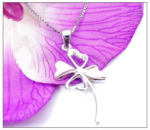 Silver Four Clover Pendant Charm (Customized Design Accept) 3