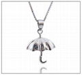 925 Sterling Silver Umbrella Pendant