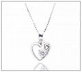 Silver Heart Pendant CZ Heart Pendant(