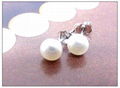 Silver Pearl Earring Stud