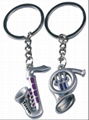 Musical note key chain