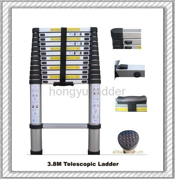 Telescopic lader 3.8 by aluminum pass EN131
