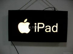 Custermized For Apple Fluorescent Deluxe Acrylic and Epoxy Resin LED Sign 