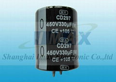 CD297 5000 Hours 105C Snap in aluminum electrolytic capacitor