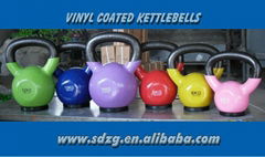 16kg vinyl coated kettlebell with rubber pad anti-slip