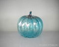 blue lusting hand made blown glass pumpkin 1